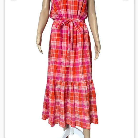 NWT Tommy Hilfiget Bayfront Plaid Belted Midi Dress Sz 12 - Picture 10 of 15